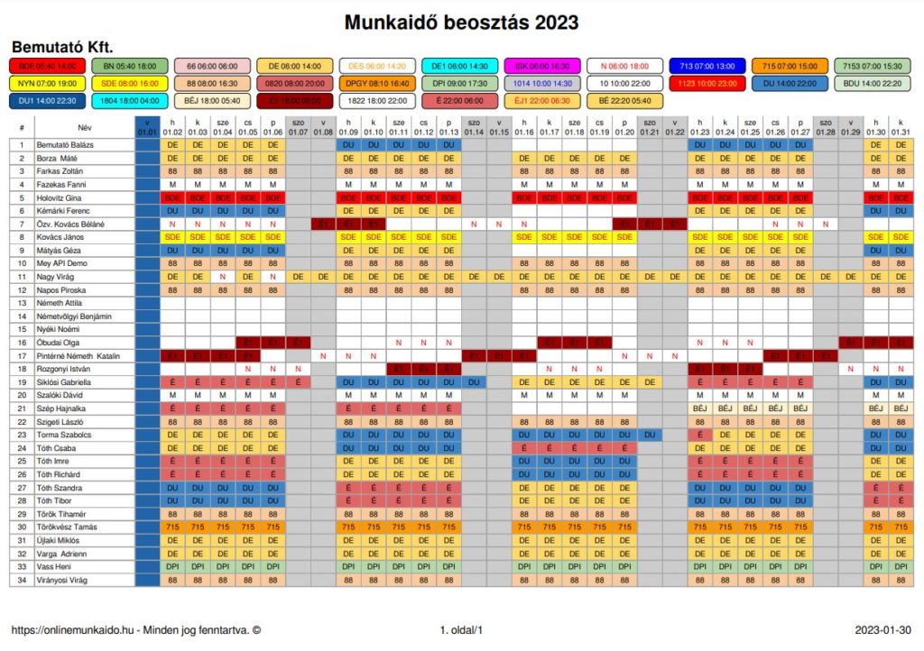 beosztas-modul-export-olm-rendszer Beosztás export - OLM Rendszer