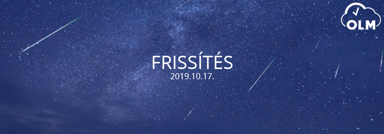 Frissítés 2019.10.17.