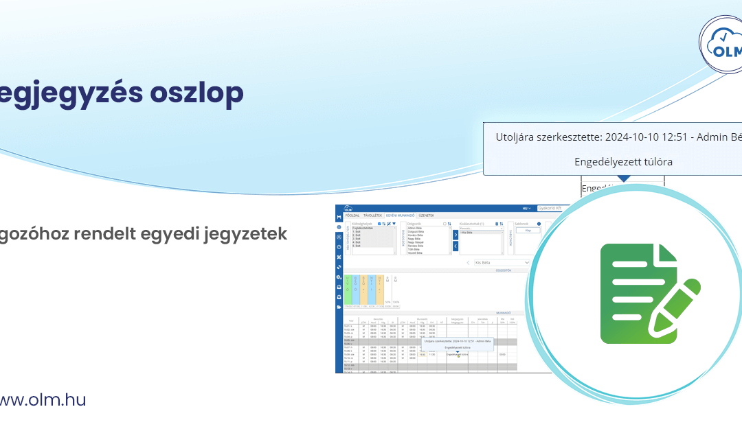 Megjegyzés oszlop
