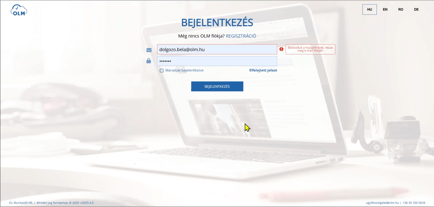 Felhasználó blokkolás feloldása